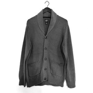 🔴 3/$40 Gap Men's Cotton Knit Cardigan – Grey